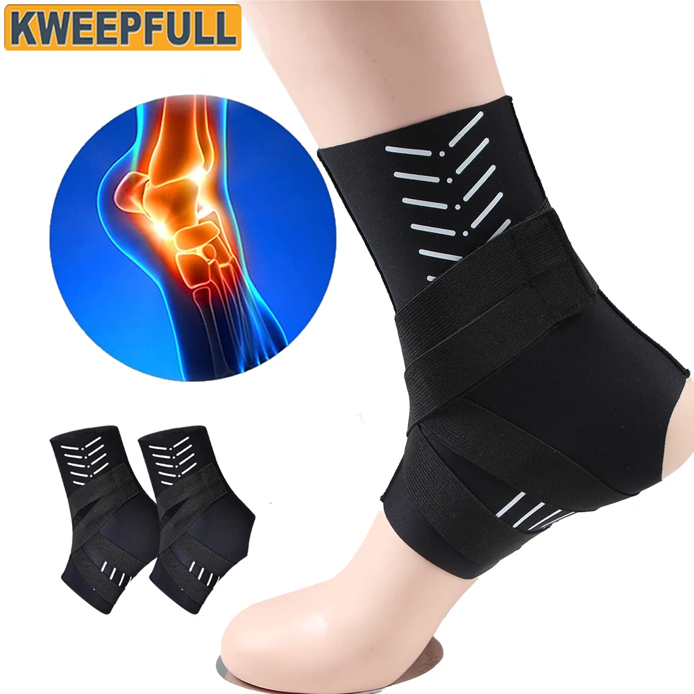 

1Pair Ankle Brace, Adjustable Breathable Compression Ankle Support for Men Women with Sprained Ankles, Plantar Fasciitis Relief