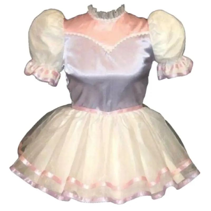 Закрывающееся платье для акулы горничной сиреневая атласная органза кружевные