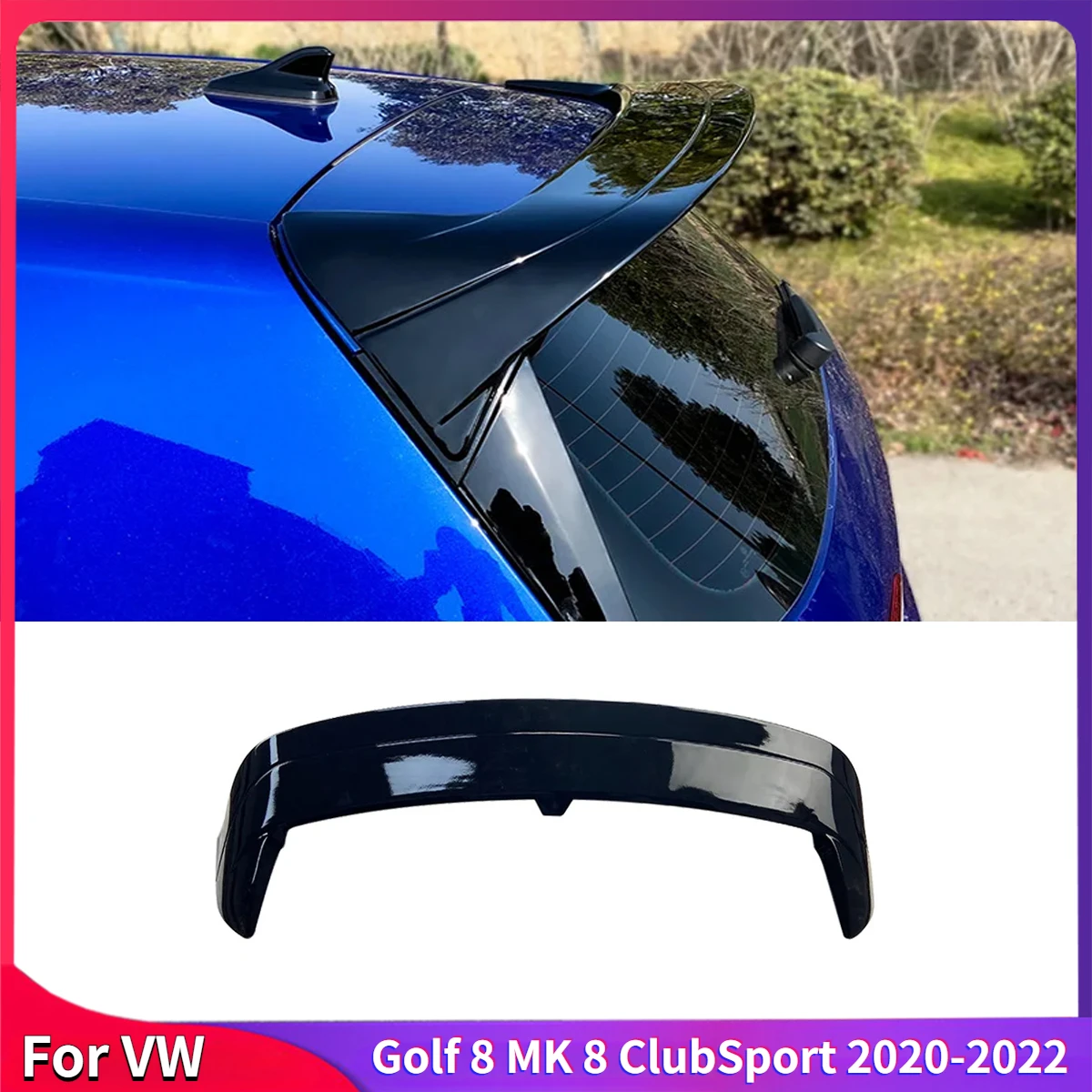 Для VW Golf 8 MK ClubSport 2020-2022 Автомобильный задний багажник крыша спортивный спойлер