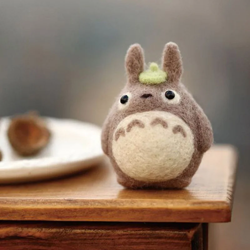 Totoro Poke Fun Diy аниме пакет Вышивка Милая Шерсть Войлок вышивка крестиком крафт