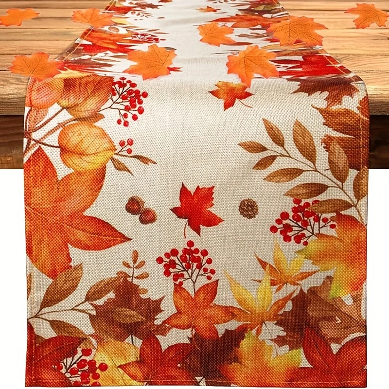 

Льняная скатерть-дорожка Autumn Leaves 150x33 см