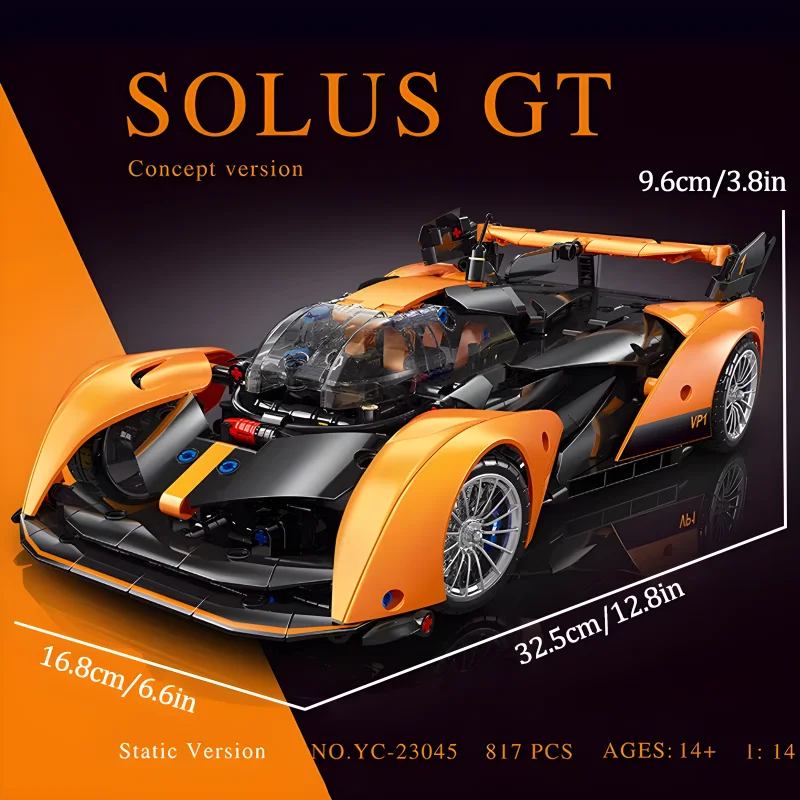 НОВЫЙ YC-23045 технический суперспортивный автомобиль строительные блоки гоночный