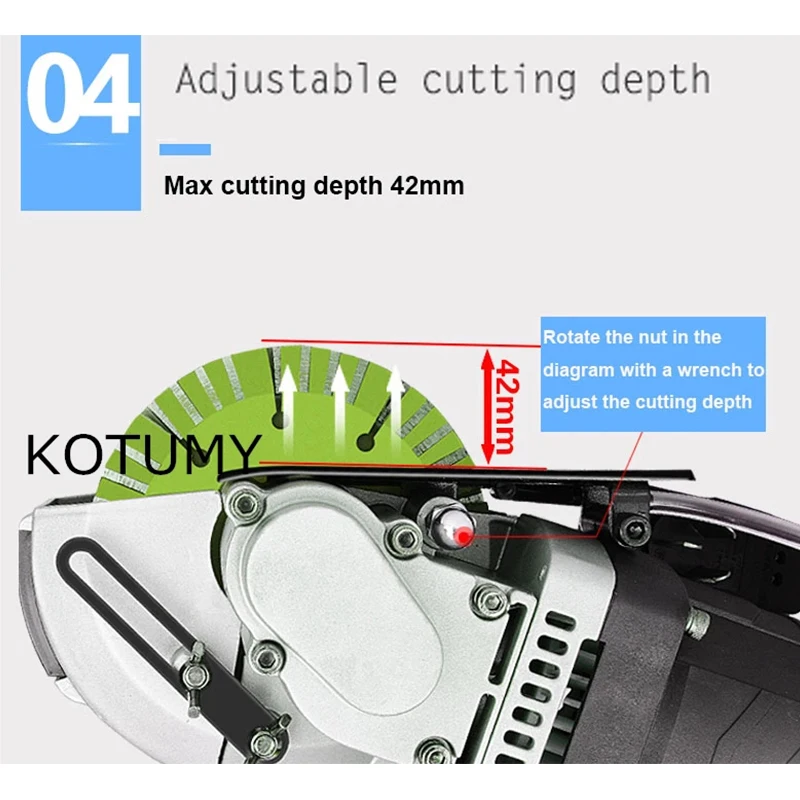 Лазерная стальная бетонная циркулярная пила 220 В машина для прорезания пазов