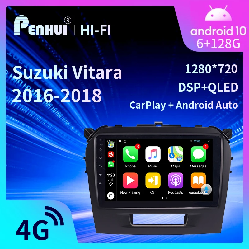 

Автомобильный DVD-плеер для Suzuki Vitara (2016-2018), автомобильное радио, мультимедийный видеоплеер, навигатор GPS, Android 10,0, двойной разъем Din