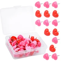 50pcsset heart shape thumb tack plastic quality cork board safety colored push pins thumbtack for office school supplies