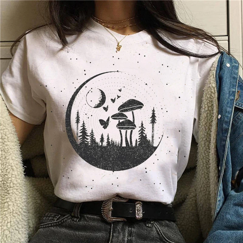 

Summer New Cute 90s Kawaii Fashion Print Ladies T-shirt casual basics O-collar white shirt short sleeve ladies Tshirt,Drop Ship