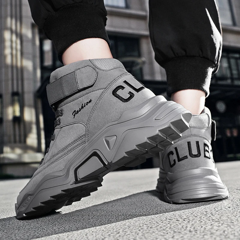 Новинка 2022 мужские зимние теплые меховые плюшевые высокие кроссовки ботильоны