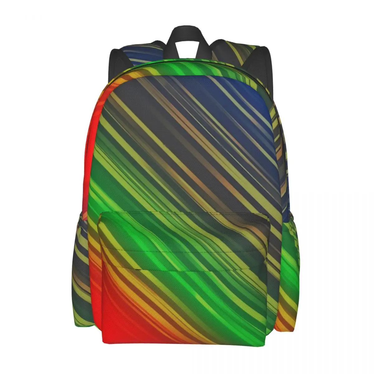 

Rainbow Striped Backpack Colorful Abstract Outdoor Style Backpacks Female Colorful Large School Bags Kawaii Rucksack
