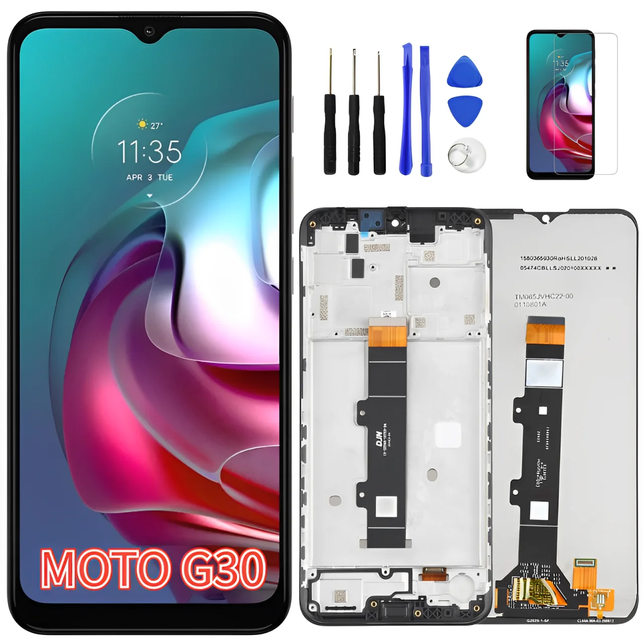 Для Motorola Moto G30 XT2129-1 XT2129-2 ЖК-дисплей с дигитайзером сенсорного экрана замена