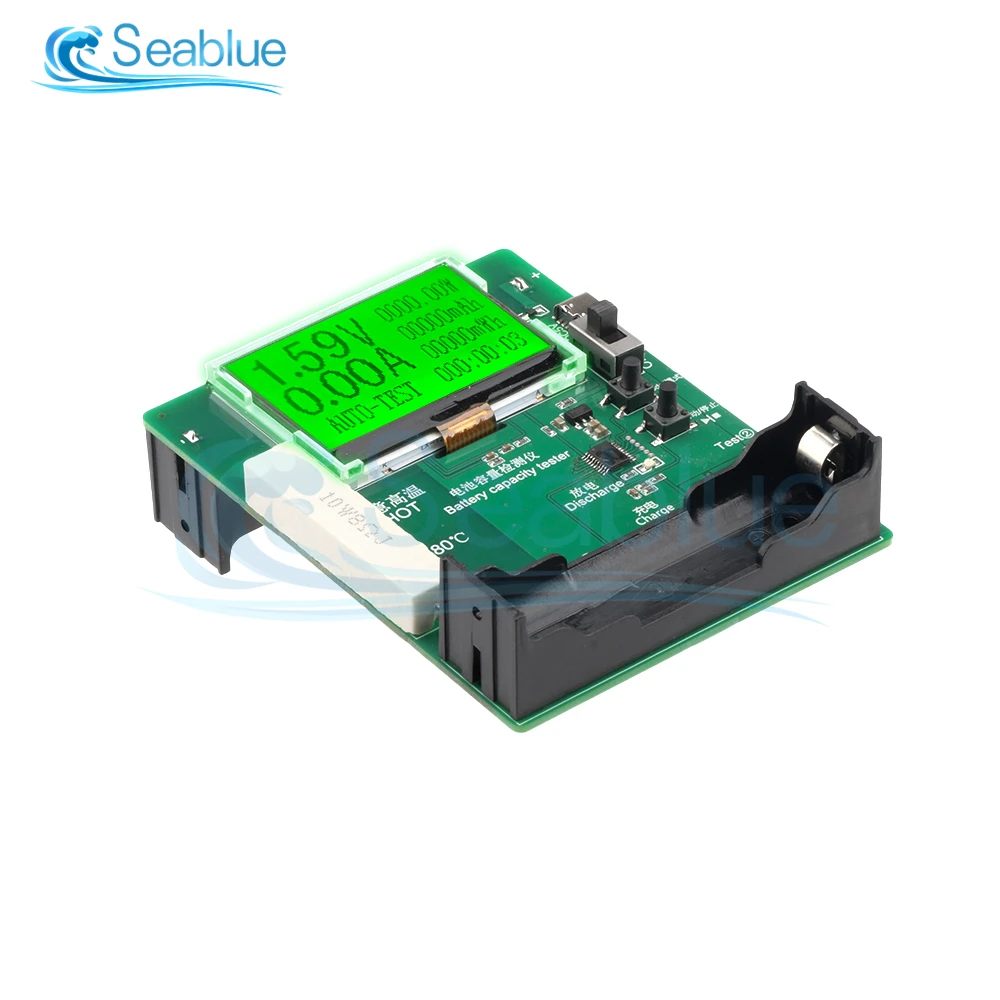 

Тестер емкости аккумуляторов 5-12 В постоянного тока с ЖК-дисплеем, мА · ч, MWh для литиевых аккумуляторов 18650, модуль детектора внешних аккумул...