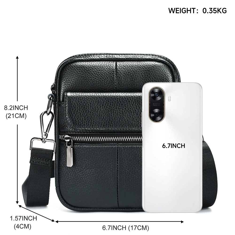 Повседневная маленькая сумка-мессенджер из натуральной кожи для мужчин сумка