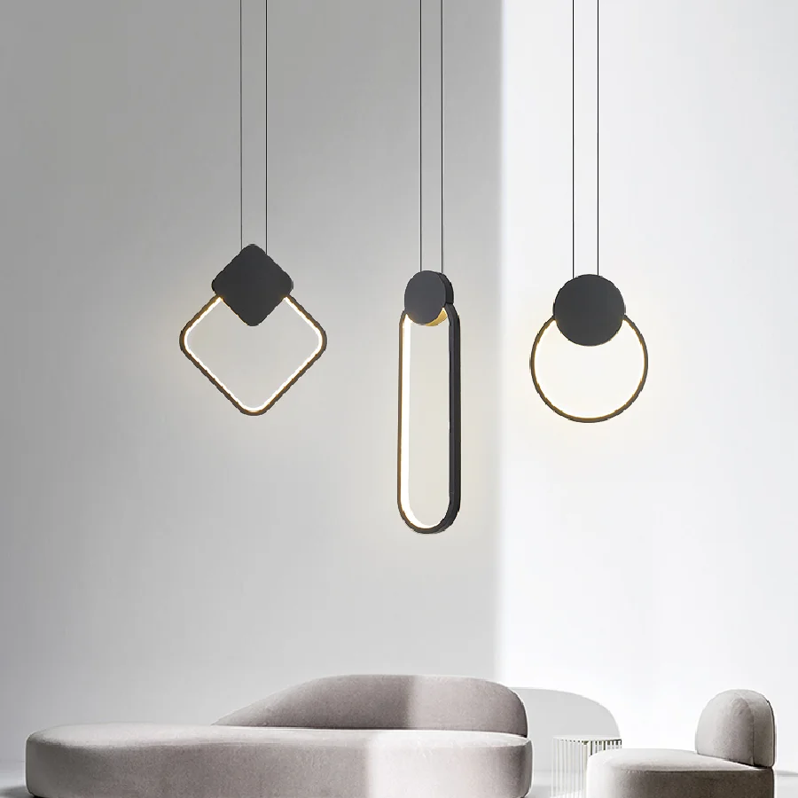 

White/Black Color led pendant lights aluminum body 90-260V modern led hanging pendant lamp fixtures free shipping