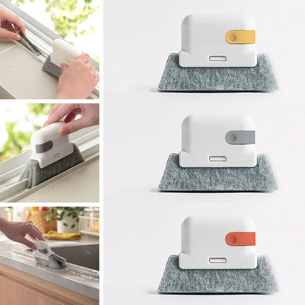 

2-in-1 Groove Cleaning Tool Creative Window Groove Cleaning Cloth Window Cleaning Brush Windows Slot Cleaner Brush Groove Brush