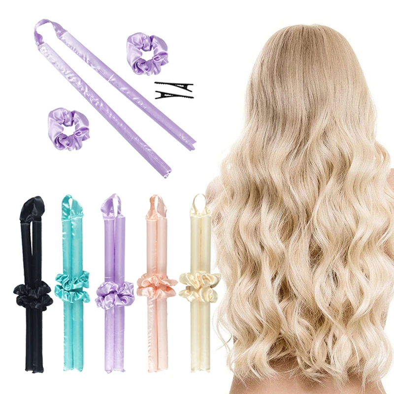 

Lazy Heatless Curling Rod Headband Hair Rollers Wave Formers Wet Wavy Bundles No Heat Hair Curls Rod Hair Styling Tools Curl Bar