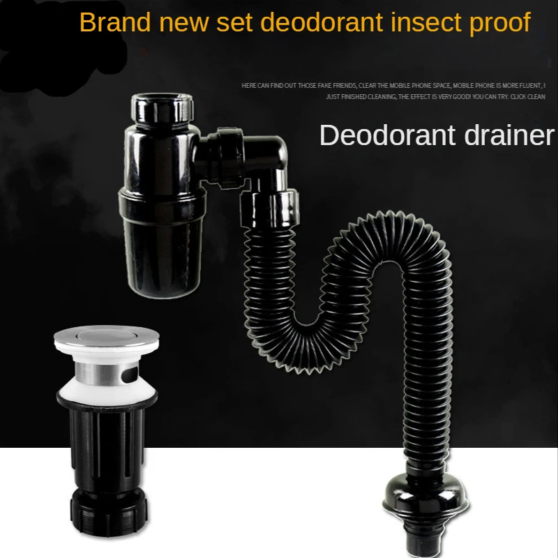 

1PC Universal Sink Drain Pipe Set Retractable Deodorant Sewer Drainage Water Hose Wash Basin Drainer Bathroom Kitchen Accessorie