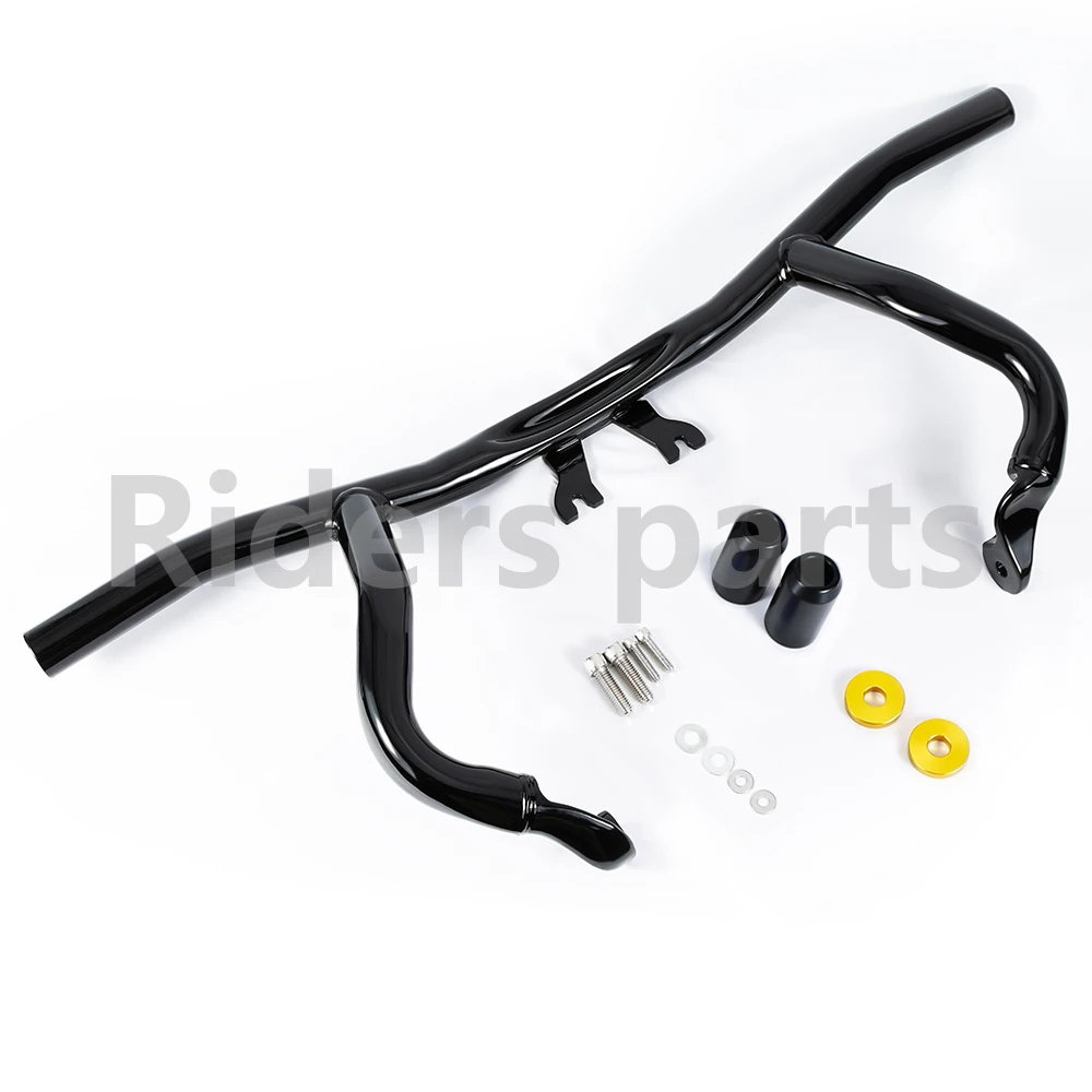 

Мотоциклетная передняя дорожная защита двигателя, стальная защита от падения, черная для Harley Road Glides Street Glides 2014-2024