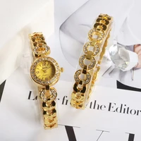 luxury women bracelet quartz watches for watch bracelet 2pcs ladies dress small dial wrist watch clock relogio feminino with box