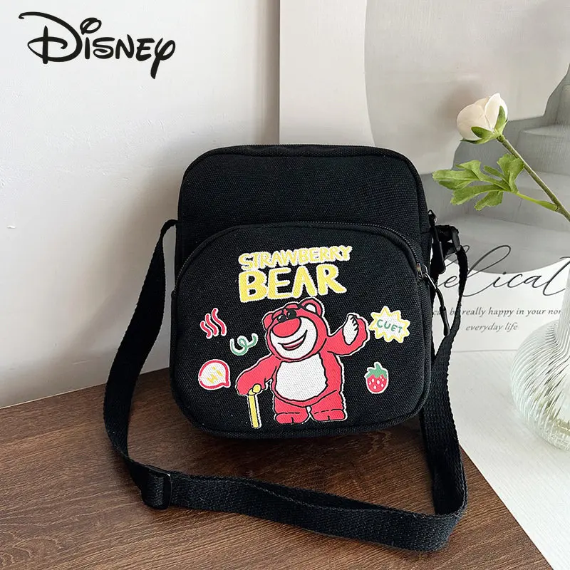 Disney Strawberry Bear Fashion Women's Bag High Quality High Capacity Crossbody Bag Cartoon Leisure Multifunctional Shopping Bag