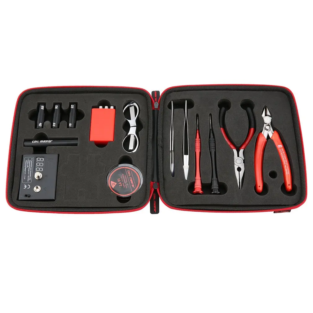 

Coil Master DIY Kit E-Cigarette DIY Tool Kit E-Cig Accessories Tool All-in-one Vape Device Rebuild RDA RDTA RTA Tank Atomizer