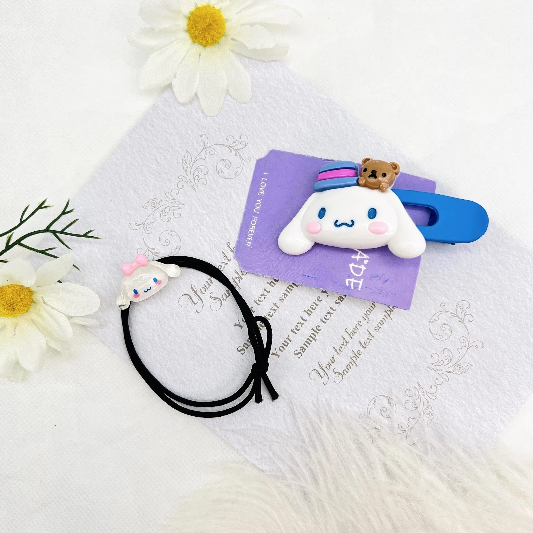 Sanrio Cinnamoroll Большая Заколка Для Волос С Героями Мультфильмов Девочек Модная