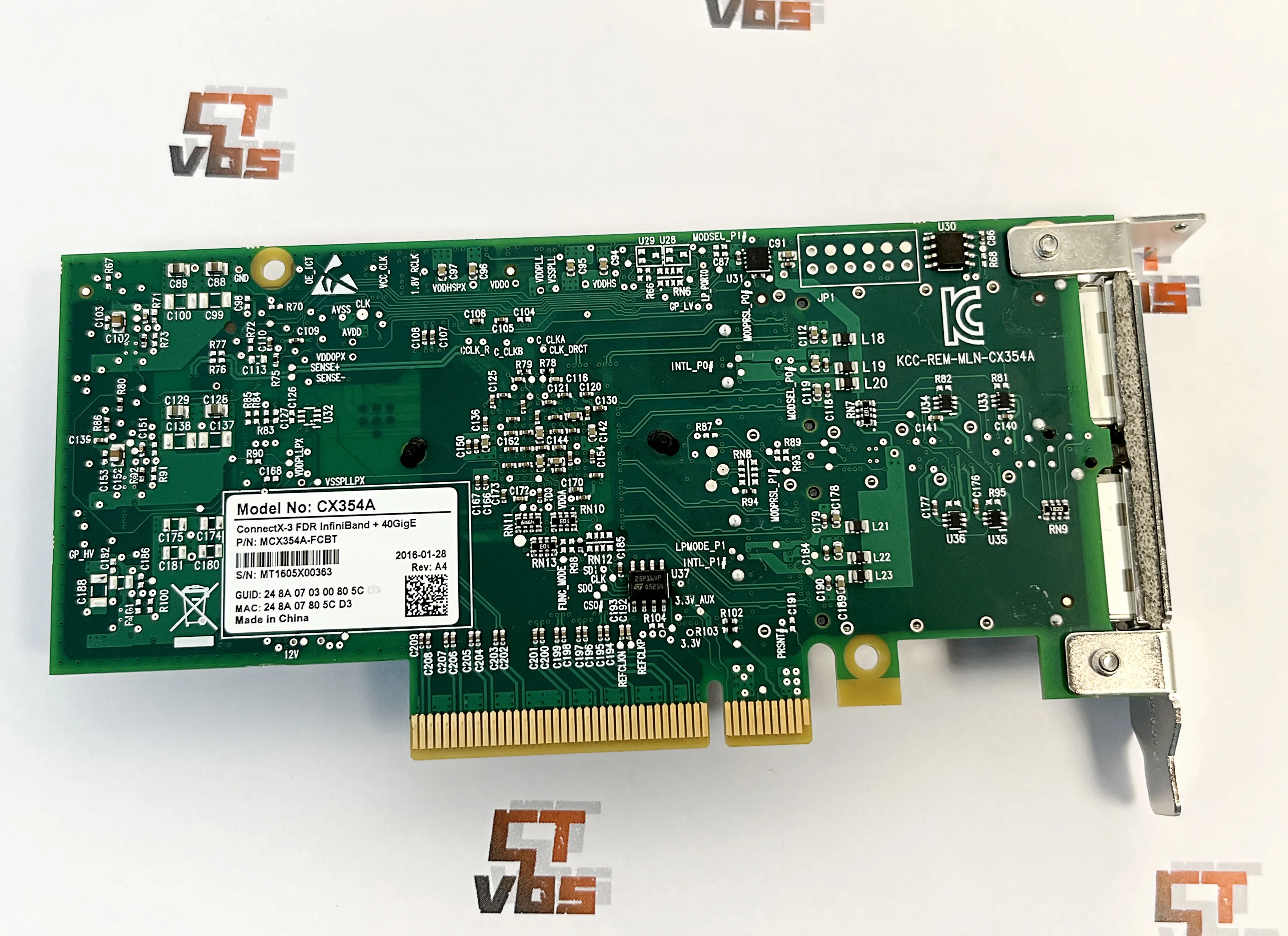 Mellanox MCX354A-FCBT CX354A ConnectX-3 VPI 40/56GbE Dual-Port QSFP Adapter