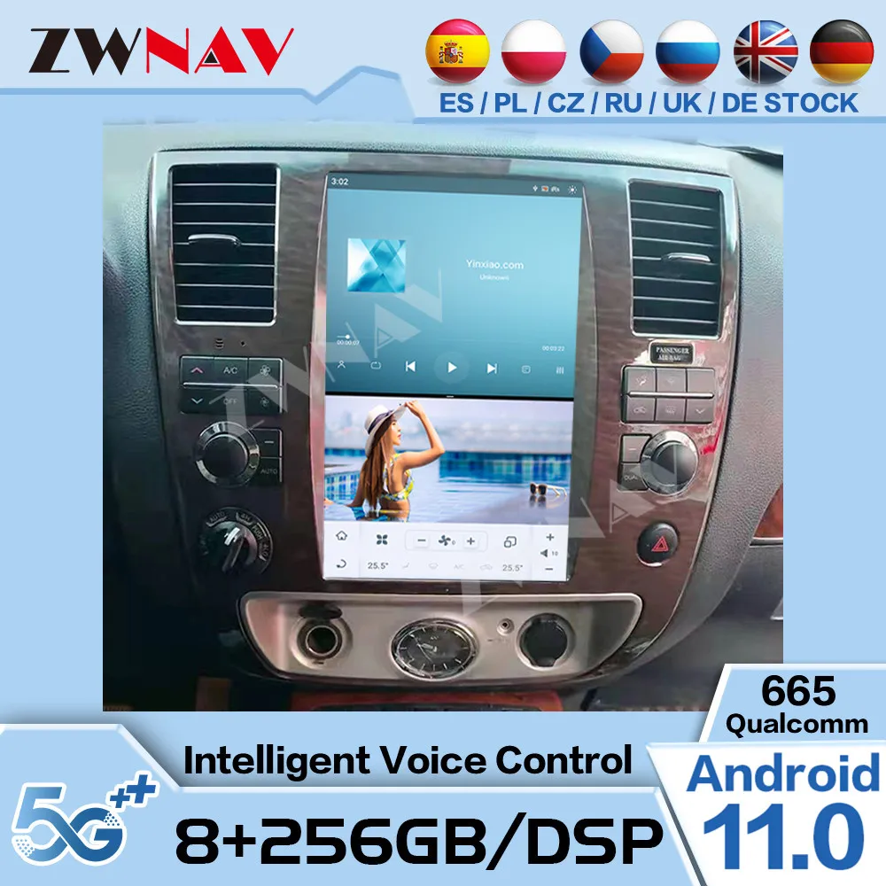 

12.1'' Qualcomm Car GPS Navigation For Nissan Pathfinder 2010+ Android 11 Headunit Multimedia Player Auto Radio Recorder Screen
