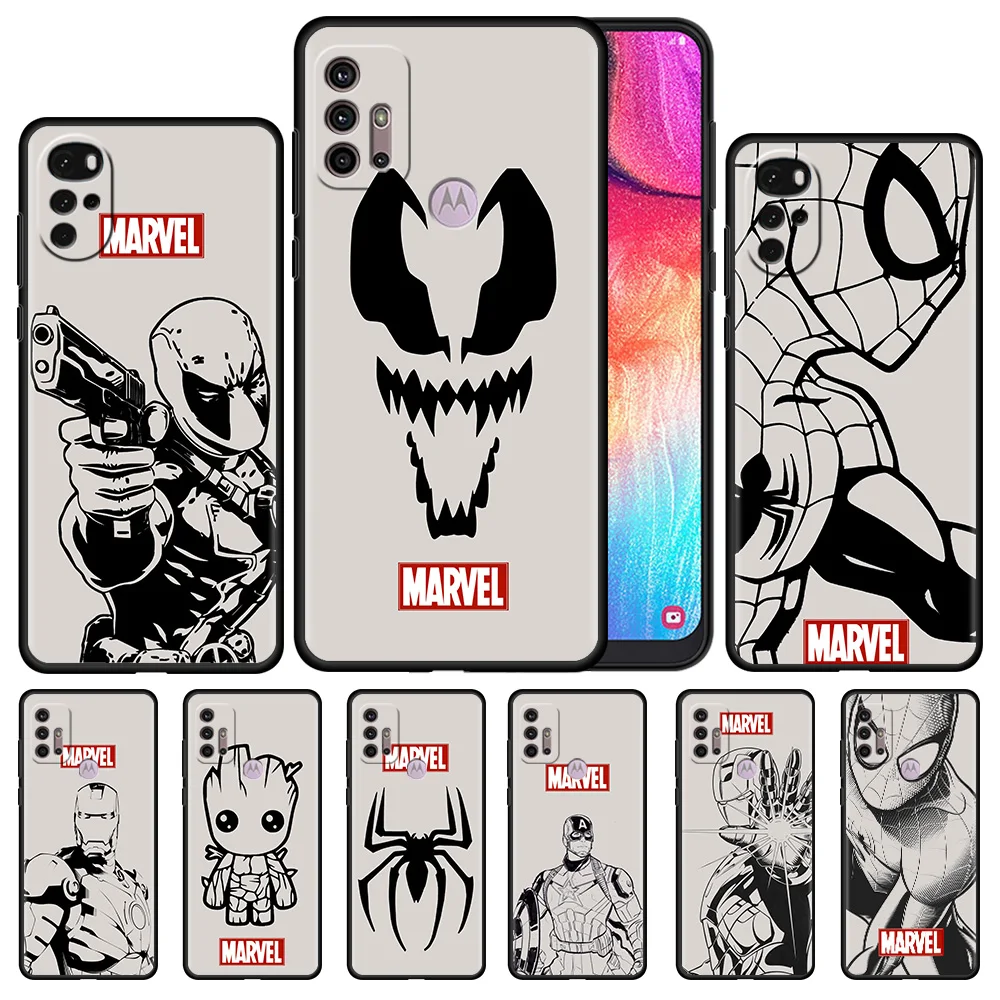 Man Spiderman Case For Motorola G30 G9 Play G82 G52 G60 G8 G9 Power G50 One Fusion Edge 30 20 Soft Phone Capas