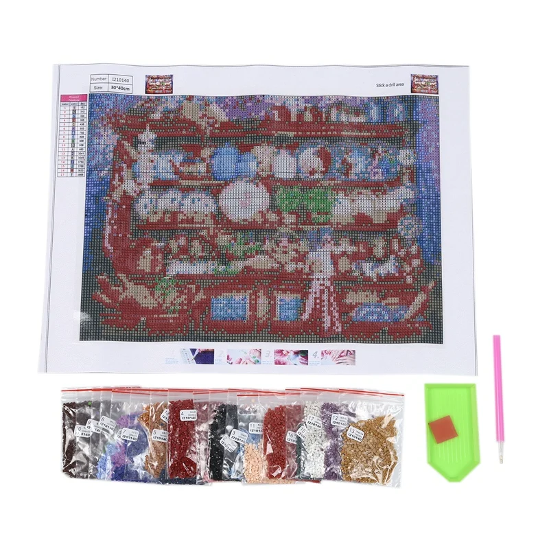 

Square Diamond Painting Cupboard Food Full Square Diamond Picture Of Embroidery Kitchen Wall Decoration