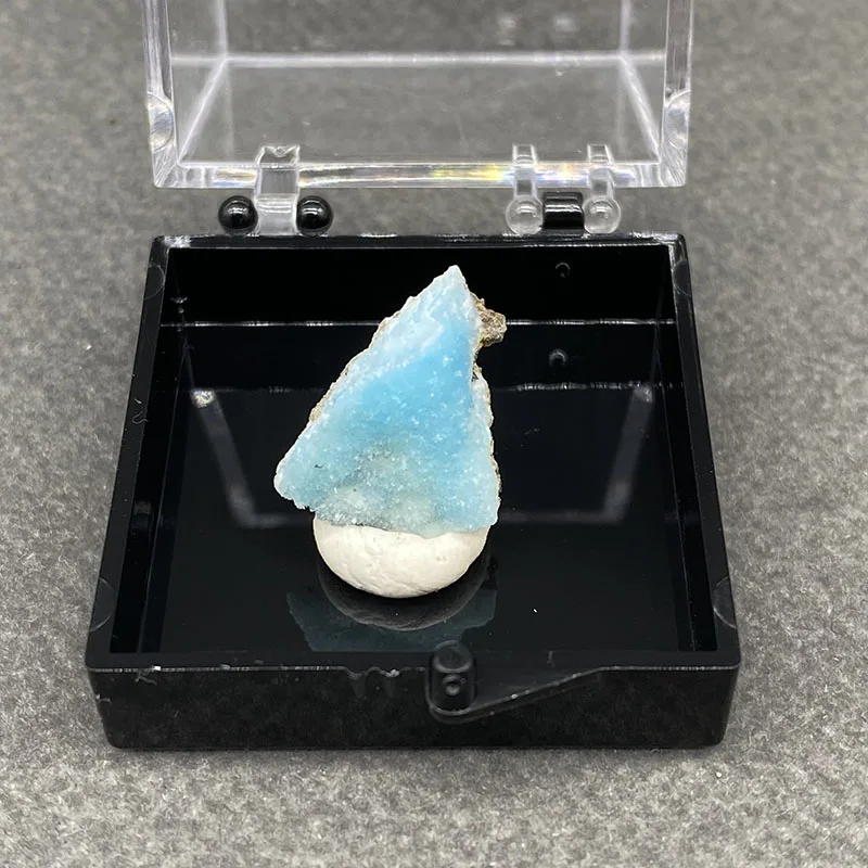 100% натуральный голубой арагонит, минеральные образцы, камни и кристаллы, лечебный кристалл + Размер коробки: 35*35*35 мм