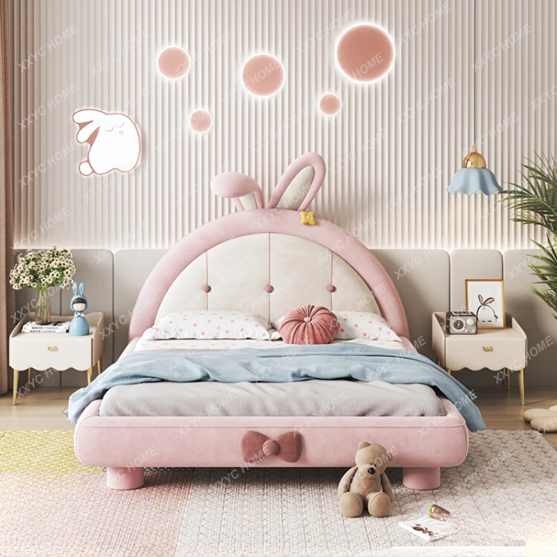 

Children's Bed Girls' Princess Bed Girls' Bed Girls' Single Rabbit Ear Bed
