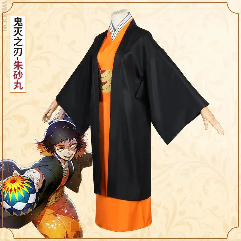 

Demon Slayer Kimetsu No Yaiba Susamaru Kimono Uniform Cosplay Costumes Halloween Suit Susamaru Heat Resistant Synthetic Wig Ball