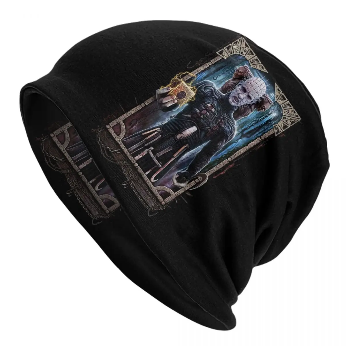 

Hellraiser Bonnet Hats Hip Hop Knit Hat For Men Women Warm Winter Halloween Horror Movie Skullies Beanies Caps