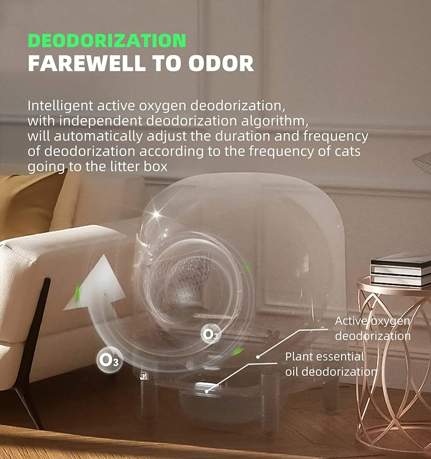 56L Petree Smart Cat Litter Box Автоматический лоток для кошек Pet Toilet APP Control Самоочищающийся