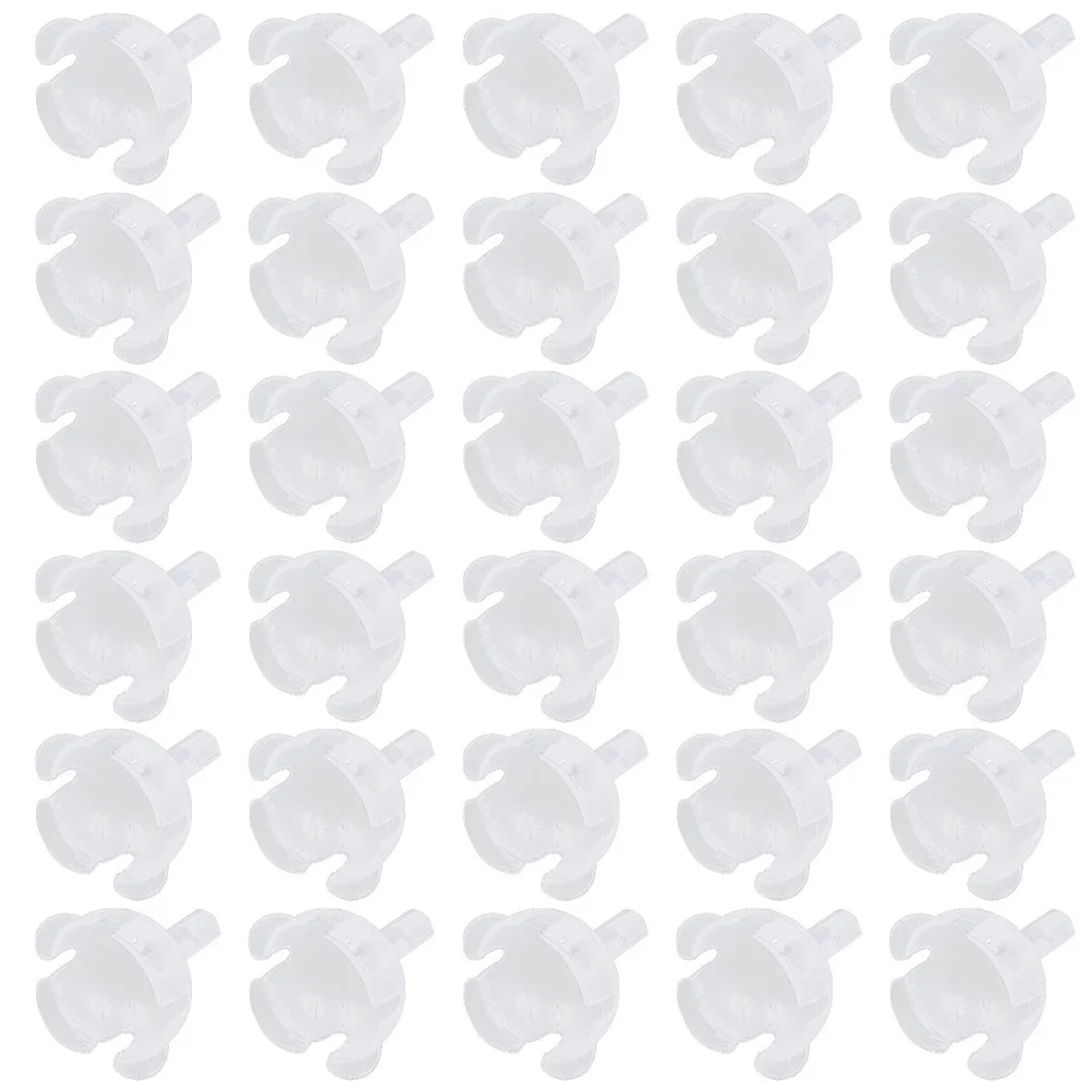 

100 Pcs Flower Decorations Chocolate Torus Round Tray Artificial 3.5X3.5X3CM Base Transparent Plastic DIY