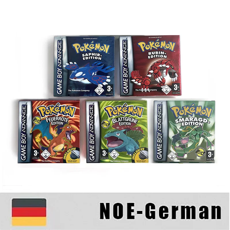 Высококачественная многоязычная версия игры Pokemon GBA: Leafgreen, Sapphire, Emerald, Ruby, Fire Red в металлической голографической коробке. (art.: 3920d80911f4e) - 3920d80911f4e