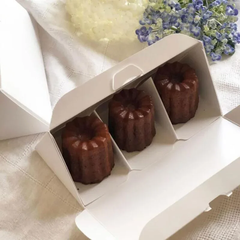 Белые бумажные коробки для каннелей 30 шт.