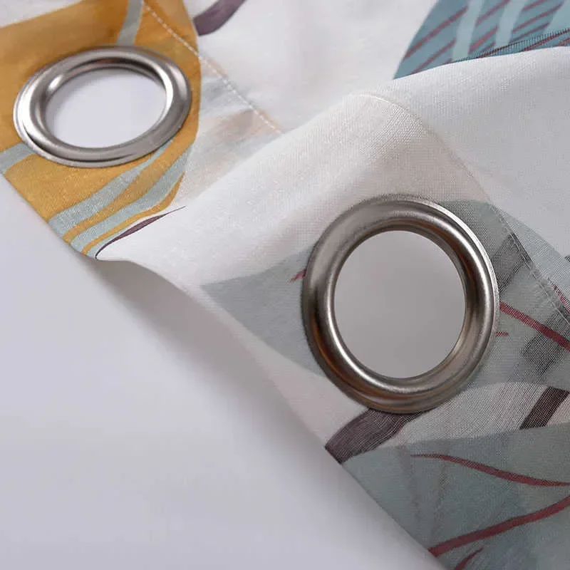 Стильные листья тюлевые занавески для гостиной украшения интерьера домашние