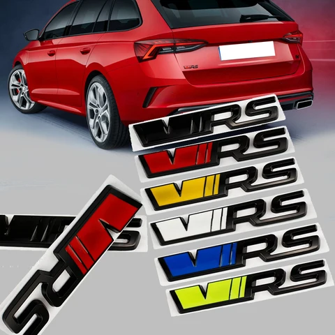 3D металлическая наклейка VRS, Стайлинг автомобиля для Skoda VRS Octavia El kama Fabia Rapid Superb Kodiaq, эмблема передней решетки, наклейки на задний багажник