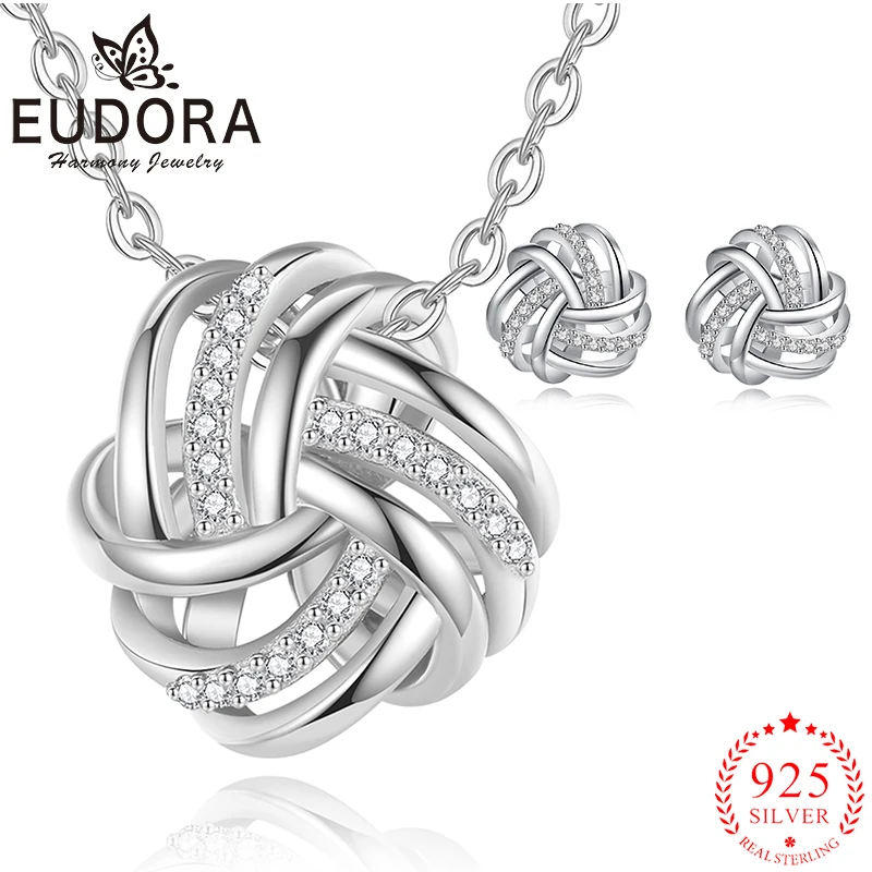 

Комплект из колье и серёг, из серебра 925 пробы