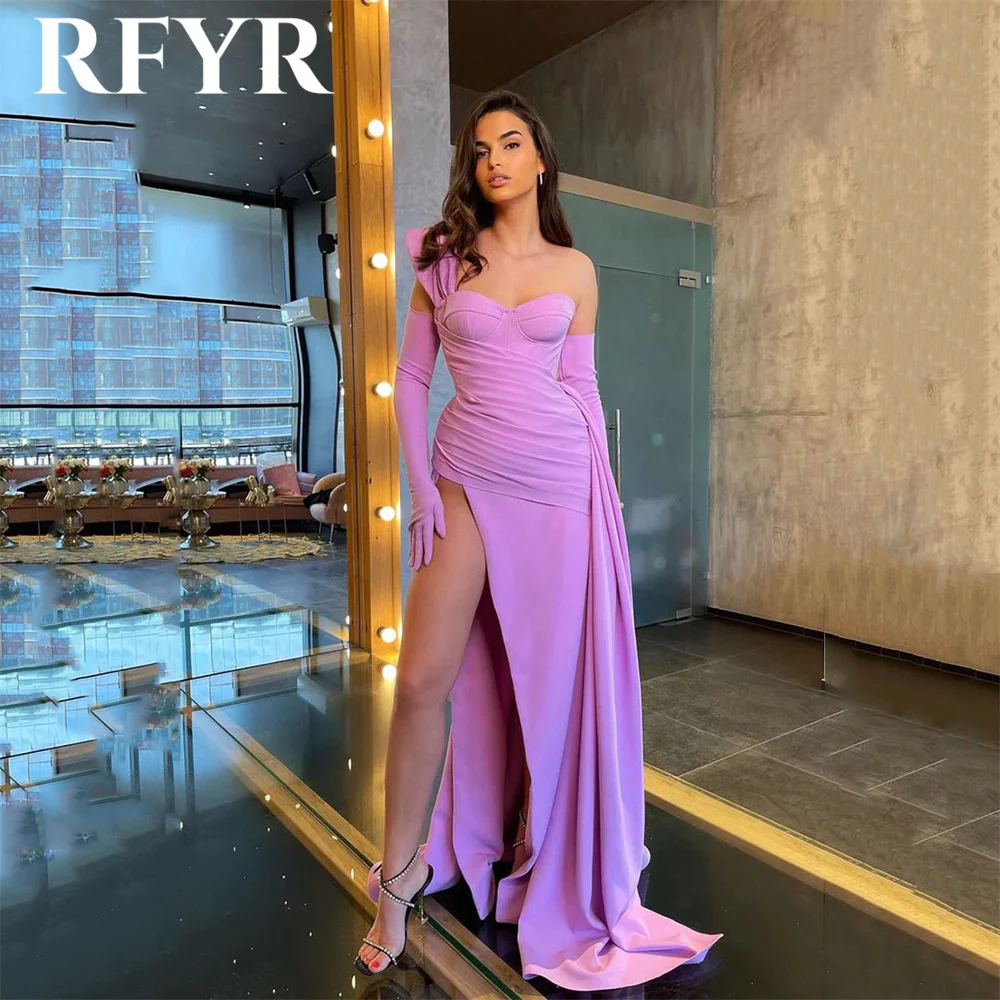 RFYR Фиолетовое платье русалки для выпускного вечера женщин на одно плечо Милое
