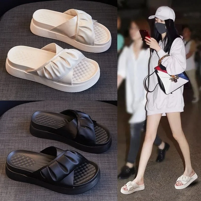 

Сандалии женские с открытым носком, повседневные легкие шлепанцы, Нескользящие, легкие, большие размеры, 2022