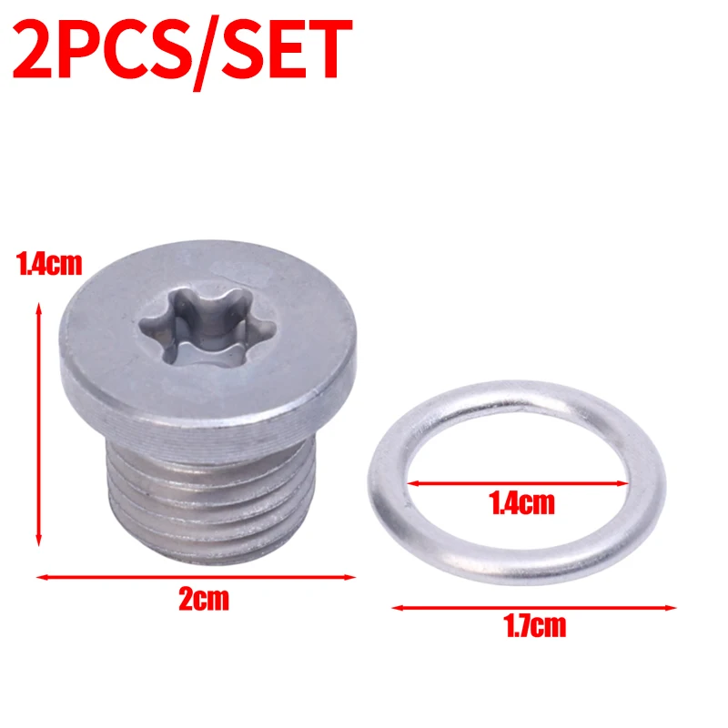 

20 ~ 2 шт. комплект сливных пробок для масляного поддона двигателя автомобиля, алюминиевая шайба НЕТ 138157 N 91167901 Подходит для сливных винтов масляного поддона Volkswagen Audi