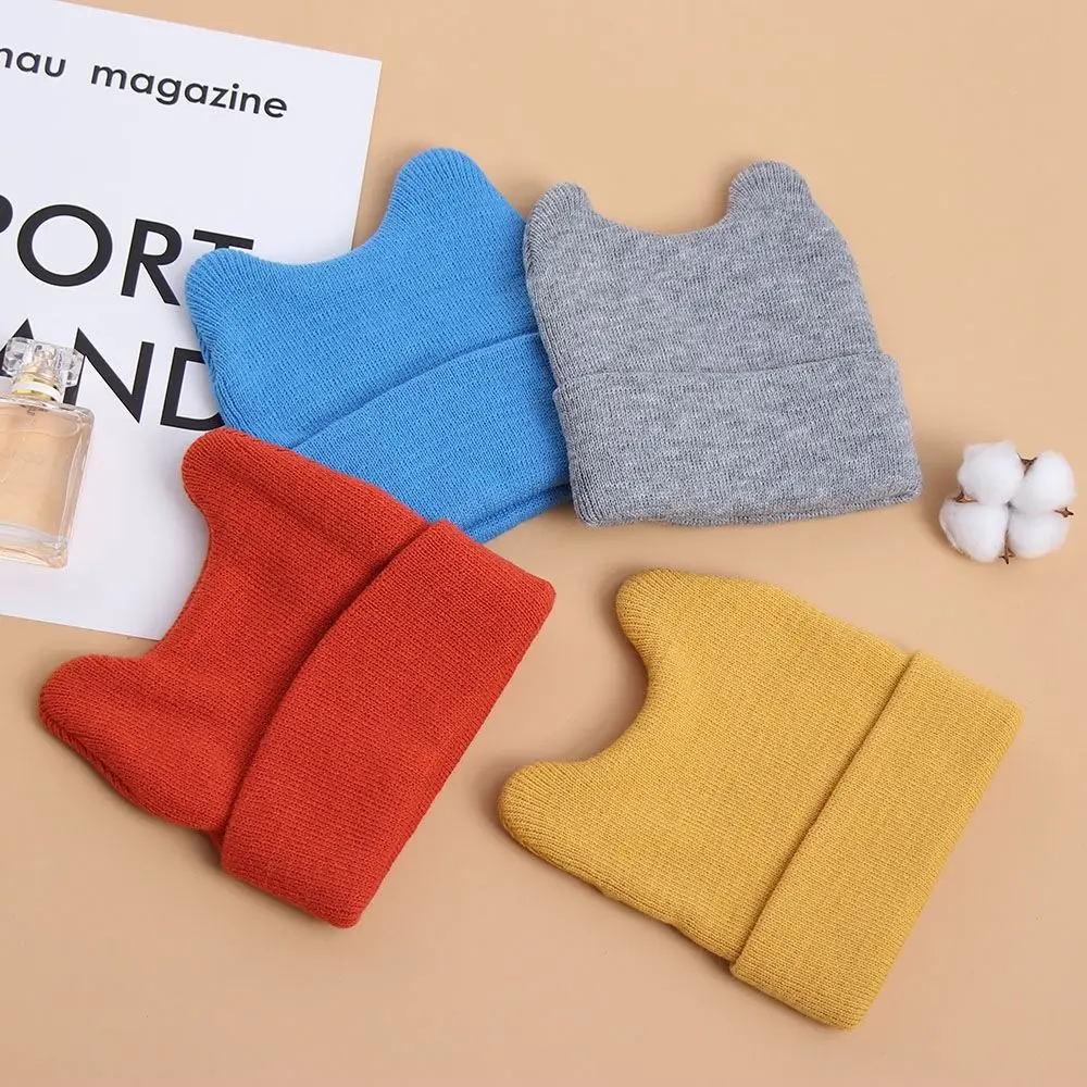 

HIgh Quality Infant Photography Props With Ears Boys Girls Bonnet Hats Winter Warm Cap Knitted Beanies Newborn Baby Hat