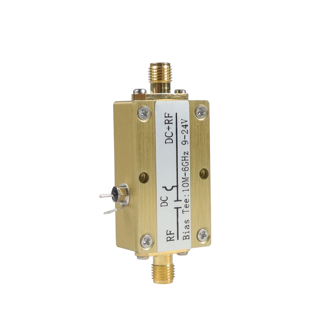 Широкополосный радиочастотный коаксиальный блок постоянного тока 10-6 ГГц 9-24 В -