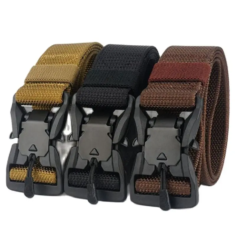 

Outdoor Tactical Belt Magnetic Buckle Industrial Wind National Tide Army Fan Belt