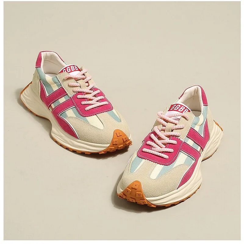 

Fashion Designer Women Spring Casual Shoes Cozy Lace-up Outdoor Female Flat Sneakers