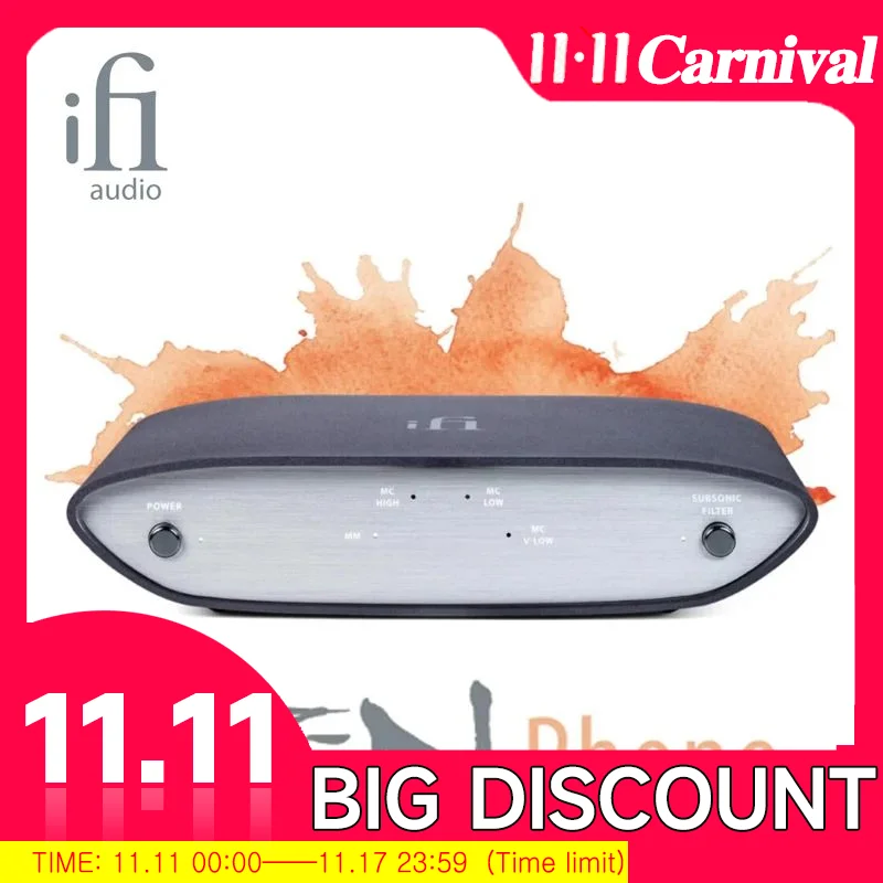 

Виниловый фонограф iFi ZEN Phono MM & MC, балансировочный фонограф, пение и воспроизведение, виниловый прецизионный фильтр шумоподавления