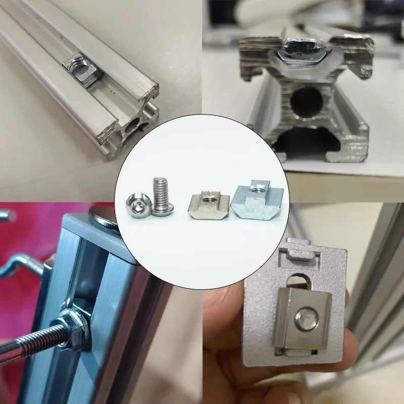 Винт с шестигранной головкой из нержавеющей стали 304 и гайка Т-образным пазом M4-M6