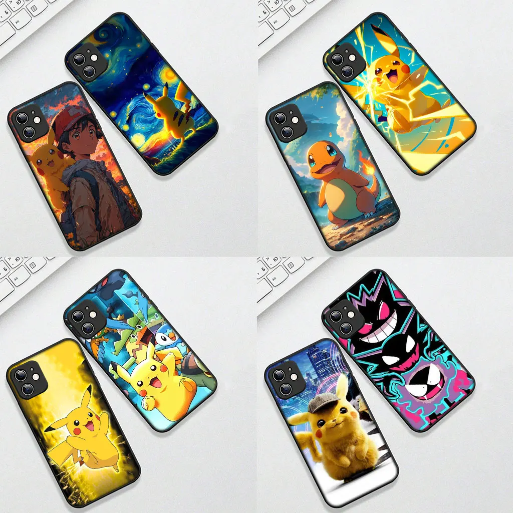 Фото Чехол для телефона Apple iPhone 13 12 Mini XS 11 Pro Max 7 8 Plus XR SE 2022 2020 SE3, чехол-накладка Gengar P-Pikachus Charmander №3