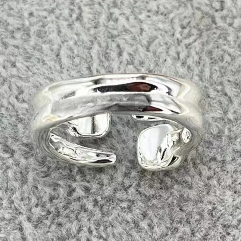 Европейское и американское серебряное кольцо для ногтей в минималистическом